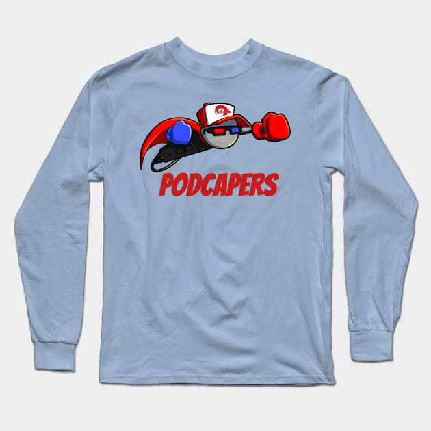 PodCapers Official Logo Long Sleeve T-Shirt by A Place To Hang Your Cape